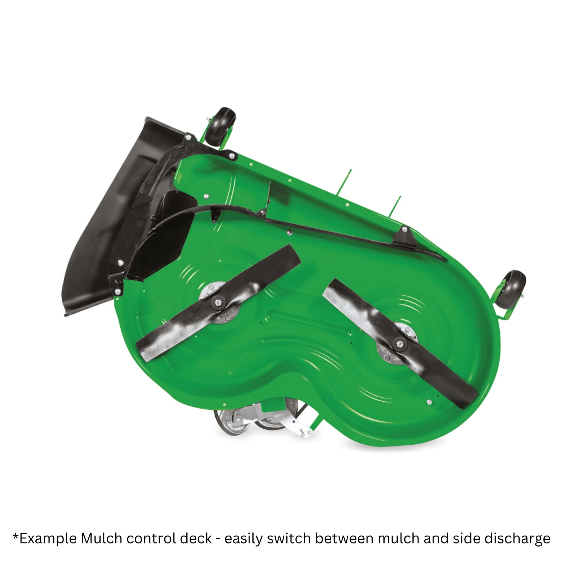 John Deere Ride on mower X350 mulch deck view