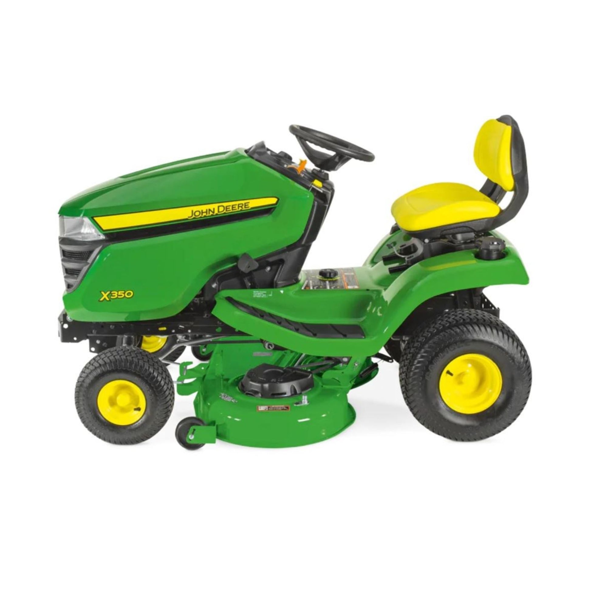 John Deere Ride on mower X350 side view