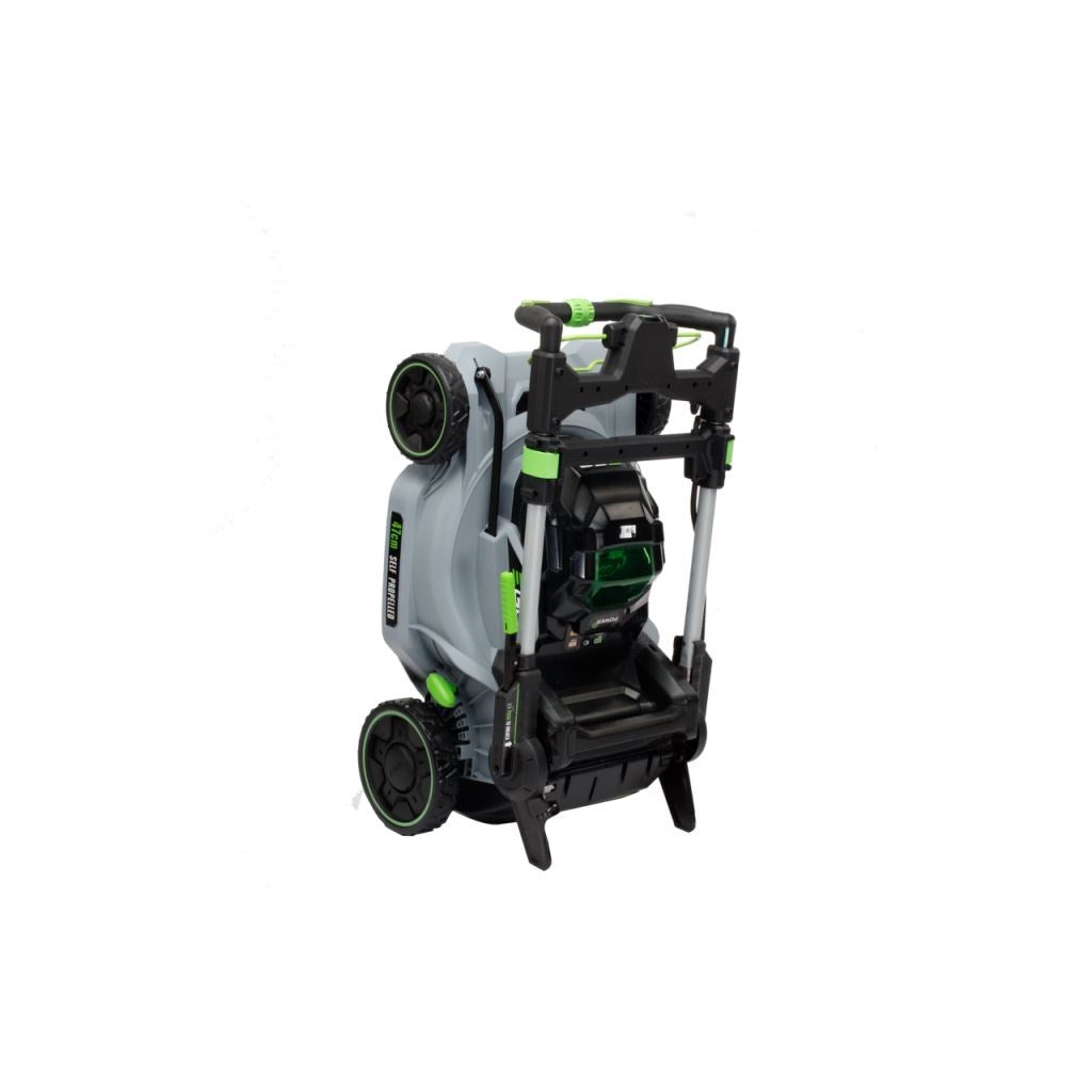 Ego battery powered lawnmower LM1900E-SP- folded for storage