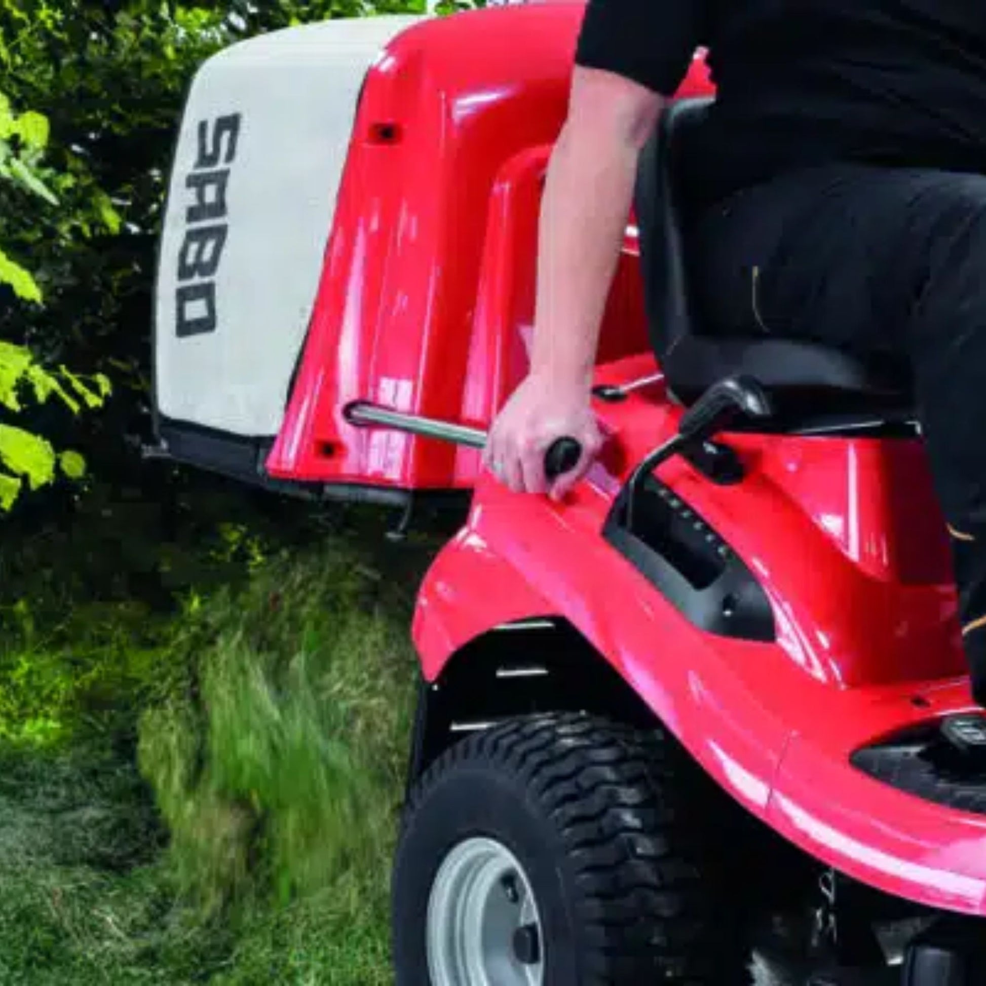 Sabo 93-H ride on mower grass bag