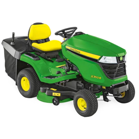 John Deere ride on lawn mowers X350R with grass collector