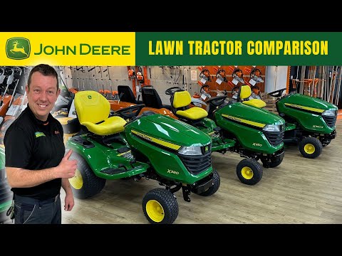 John Deere ride on mower comparison - John Miller Garden MAchinery on YouTube