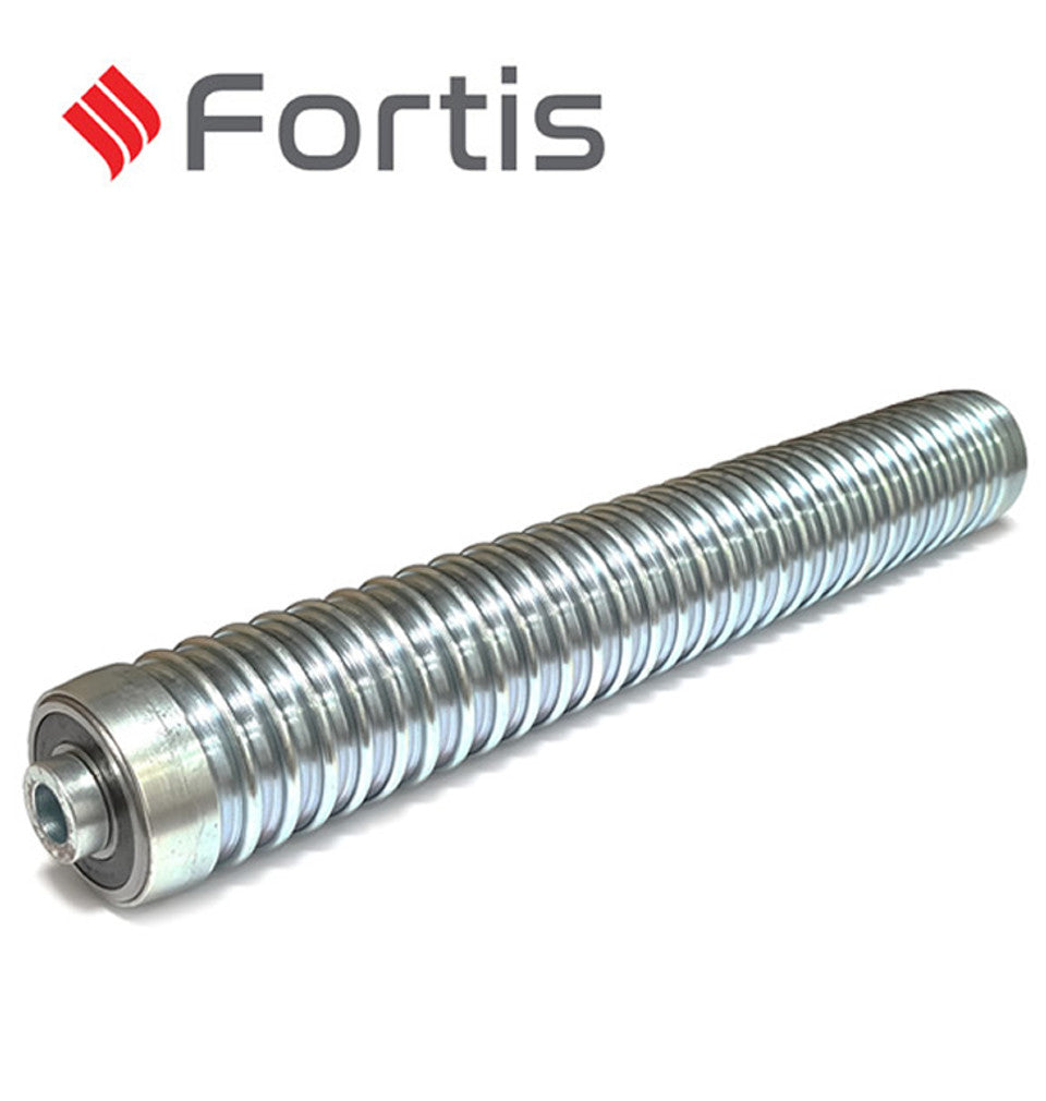 grooved roller for lawnmower