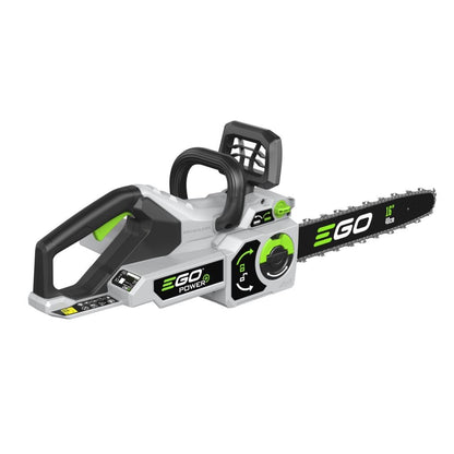 Ego chainsaw- 40cm bar CS1610E bare unit rear view john miller garden machinery
