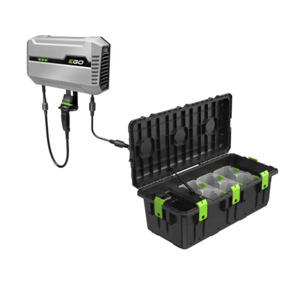Ego multi-port battery charging case CHU6000-K0004 - case and wall charger