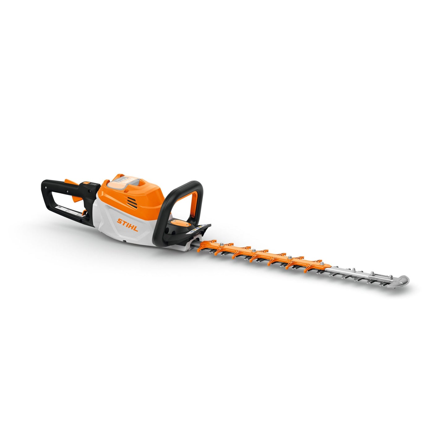 Stihl hedge trimmer on a white background with 24 bar
