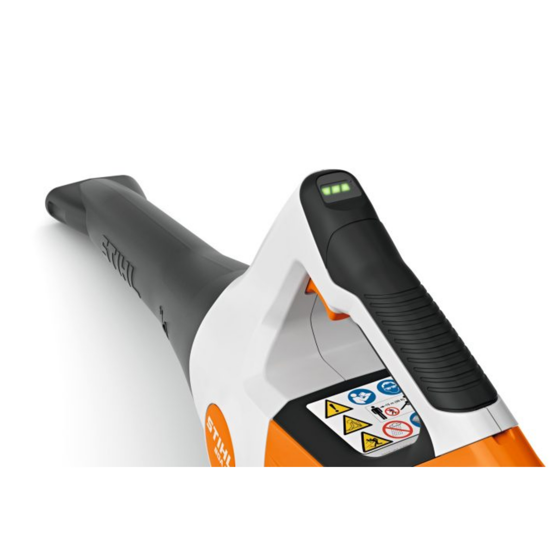 battery indicator on Stihl cordless leaf blower
