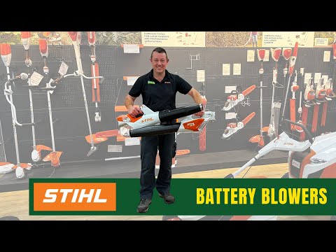 leaf blower battery powered stihl range video overview john miller garden machinery