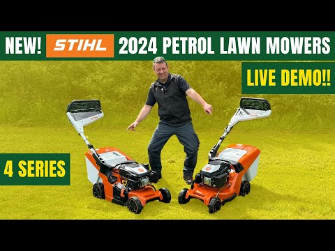 Stihl petrol lawnmower reviews and live demos - 4 series lawn mowers
