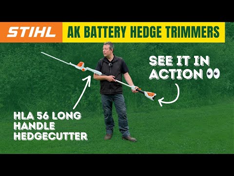 Stihl HLA 56 long handle hedge trimmer demo YouTube John Miller Garden Machinery 